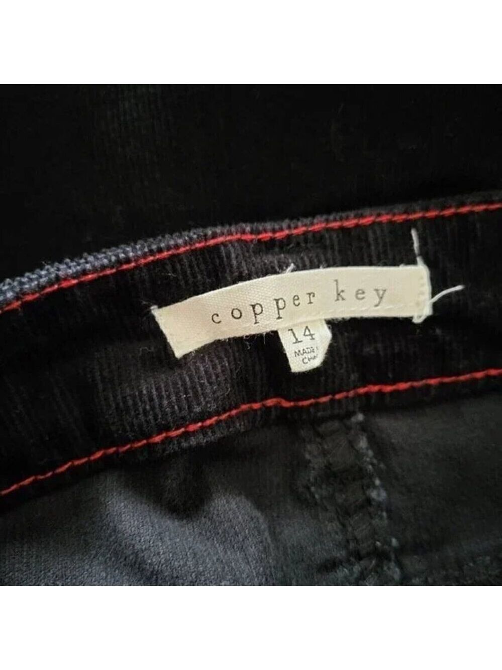 Copper Key Black Corduroy Pants Girls Size 14 - Picture 4 of 7